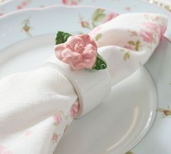 LoveShackFancy Stoneware Napkin Rings - Set of 4