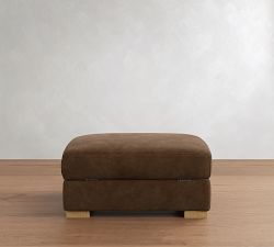 Turner Leather Storage Ottoman