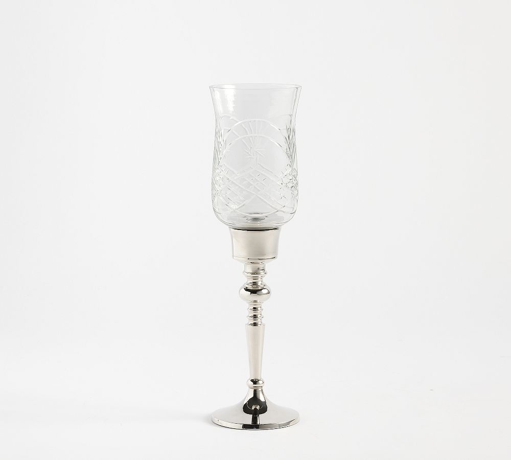 LoveShackFancy Etched Glass Candle Holder