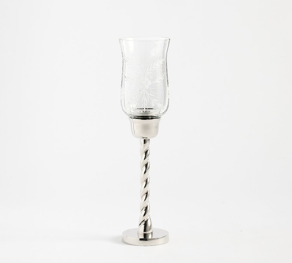 LoveShackFancy Etched Glass Candle Holder