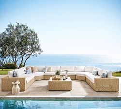Kostas Wicker 8-Piece Outdoor Wedge Sectional (265")