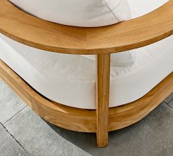 Malibu Teak Curved Outdoor Sofa (90")