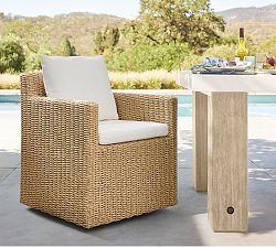 Kostas Wicker Swivel Outdoor Dining Armchair