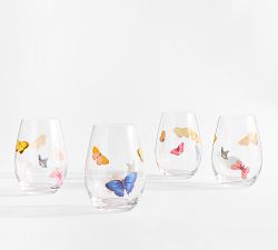 Butterfly Wine Glasses - Set of 4