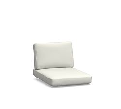 Open Box: Huntington Slim Slope-Arm Outdoor Swivel Lounge Chair Cushion Cover - High Performance Canvas, White
