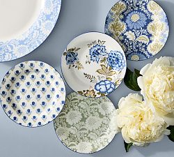Kravet Jardin Stoneware Appetizer Plates -  Mixed Set of 4
