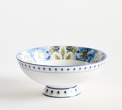 Kravet Jardin Stoneware Footed Serving Bowl