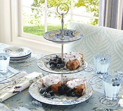 Kravet Jardin Stoneware Tiered Stand