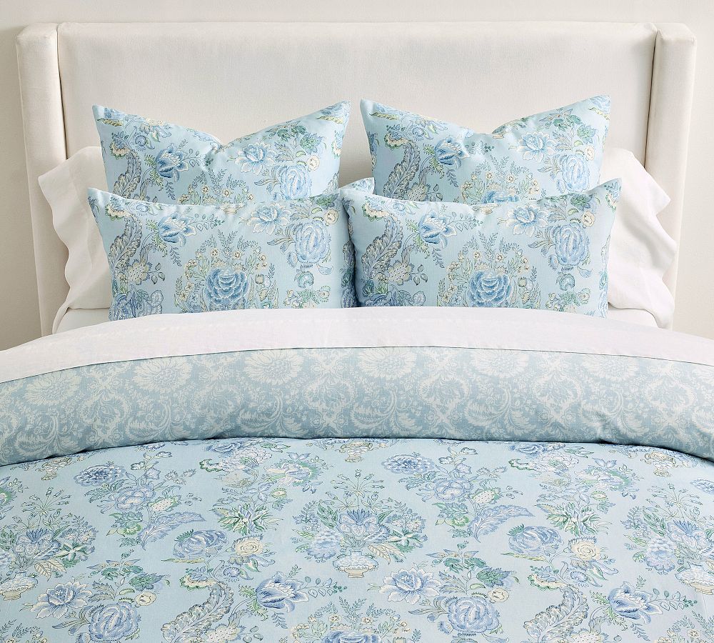 Kravet Grandiflora Reversible Duvet Cover - Chambray Multi, King/Cal. King