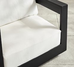 Malibu Metal Rounded Swivel Outdoor Lounge Chair