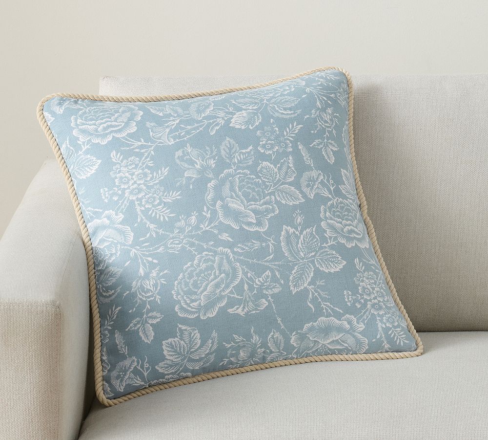 Kravet Rose Toile Reversible Pillow Cover
