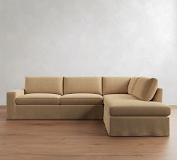 Sierra Slipcovered Return Bumper Sectional (126"&ndash;138")