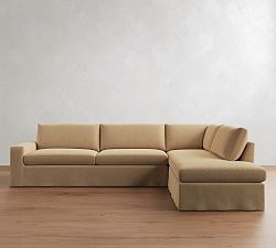 Sierra Slipcovered Return Bumper Sectional (126"&ndash;138")