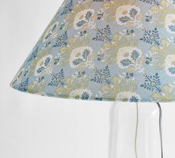 Marlo Clear Glass Table Lamp with Kravet Shade (26")