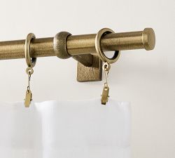 Cast Iron Curtain Rod &amp; Wall Bracket