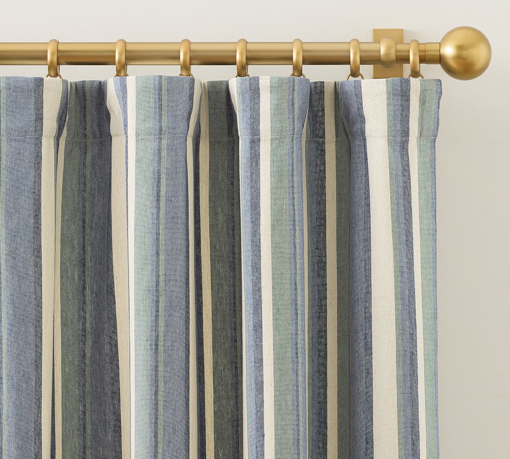 Kravet Bay Striped Curtain 50" W x 108" L