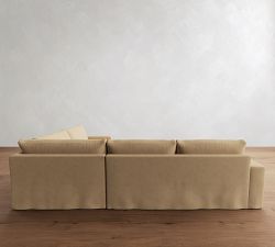 Sierra Slipcovered 3-Piece Wedge Sectional (137"&ndash;147")