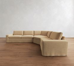 Sierra Slipcovered 3-Piece Wedge Sectional (137"&ndash;147")