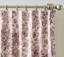 Open Box: Sorrel Toile Blackout Curtain, 50"W x 96"L - Plum