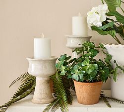 French Glaze Candle Holder