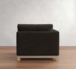 Build Your Own Jake Deep Seat Leather Seadrift Wood Base Sectional