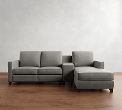 Cameron Square Arm Power Reclining Chaise Sectional (84"&ndash;113")