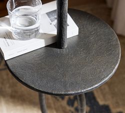 Easton Forged-Iron Floor Lamp with Tray (72")