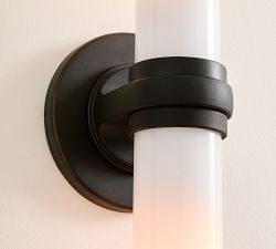 Everett Milk Glass Double Tube Sconce (18")