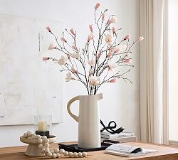 Faux Pink Magnolia Branch