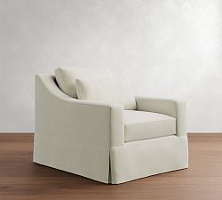 York Slope Arm Deep Seat Slipcovered Chair