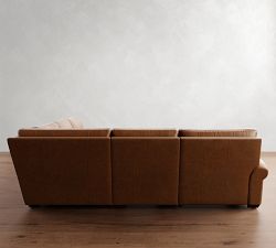 Big Sur Roll Arm Leather Power Reclining L-Shaped Sectional (122"-134")