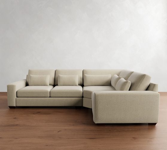 Big Sur Square Arm Deep Seat 3-Piece Wedge Sectional (129")