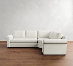 Shasta Roll Arm 3-Piece Wedge Sectional (105"&ndash;110")