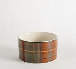 Woodrow Plaid Pet Bowl