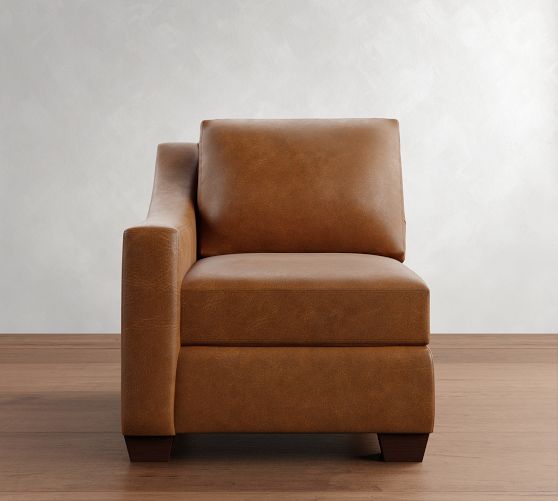 Build Your Own York Slope Arm Leather Sectional