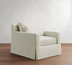 York Square Arm Deep Seat Slipcovered Chair