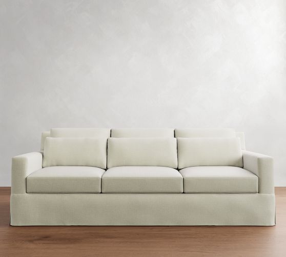 York Square Arm Deep Seat Slipcovered Side Sleeper Sofa (95")