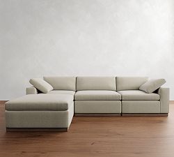 Dream Wood Base Modular Chaise Sectional (129"&ndash;172")