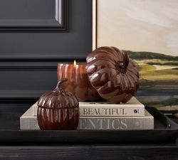 Figural Pumpkin Candle - Harvest Spice