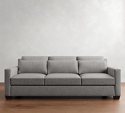 York Square Arm Deep Seat Side Sleeper Sofa (95")