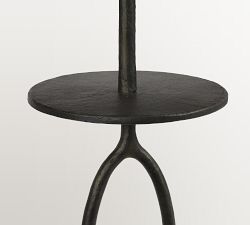 Easton Forged-Iron Floor Lamp with Tray (72")