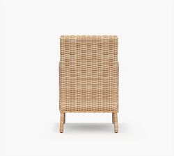 Huntington Wicker Roll Arm Outdoor Dining Chair