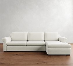 Shasta Roll Arm Chaise Sleeper Sectional (111")