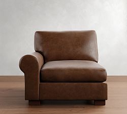 Build Your Own Turner Deep Seat Roll Arm Leather Sectional