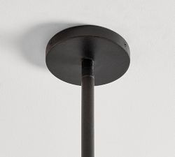 Easton Forged-Iron Shaded Chandelier (49")