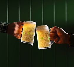 Four Leaf Clover Icon Beer Glasses - Set of 2