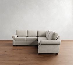 Fremont Roll Arm 3-Piece L-Shaped Sectional (96")