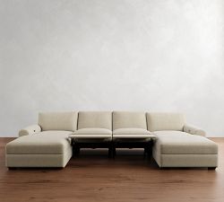 Big Sur Roll Arm Power Reclining Double Chaise Sectional (148"-172")