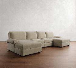 Big Sur Roll Arm Power Reclining Double Chaise Sectional (148"-172")
