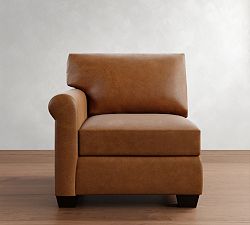 Build Your Own York Roll Arm Leather Sectional